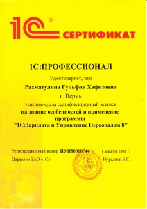 1С:ПРОФЕССИОНАЛ по Зарплате и управлению персоналом 1С:8.x